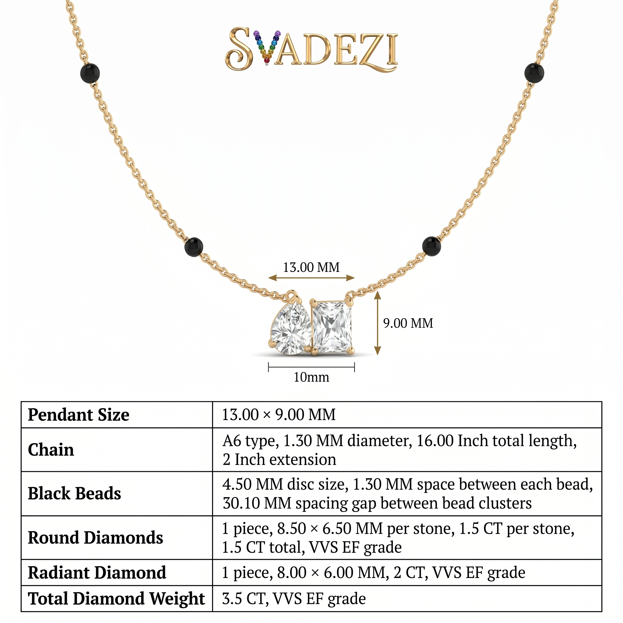Imperial Bloom Diamond Mangalsutra by SVADEZI