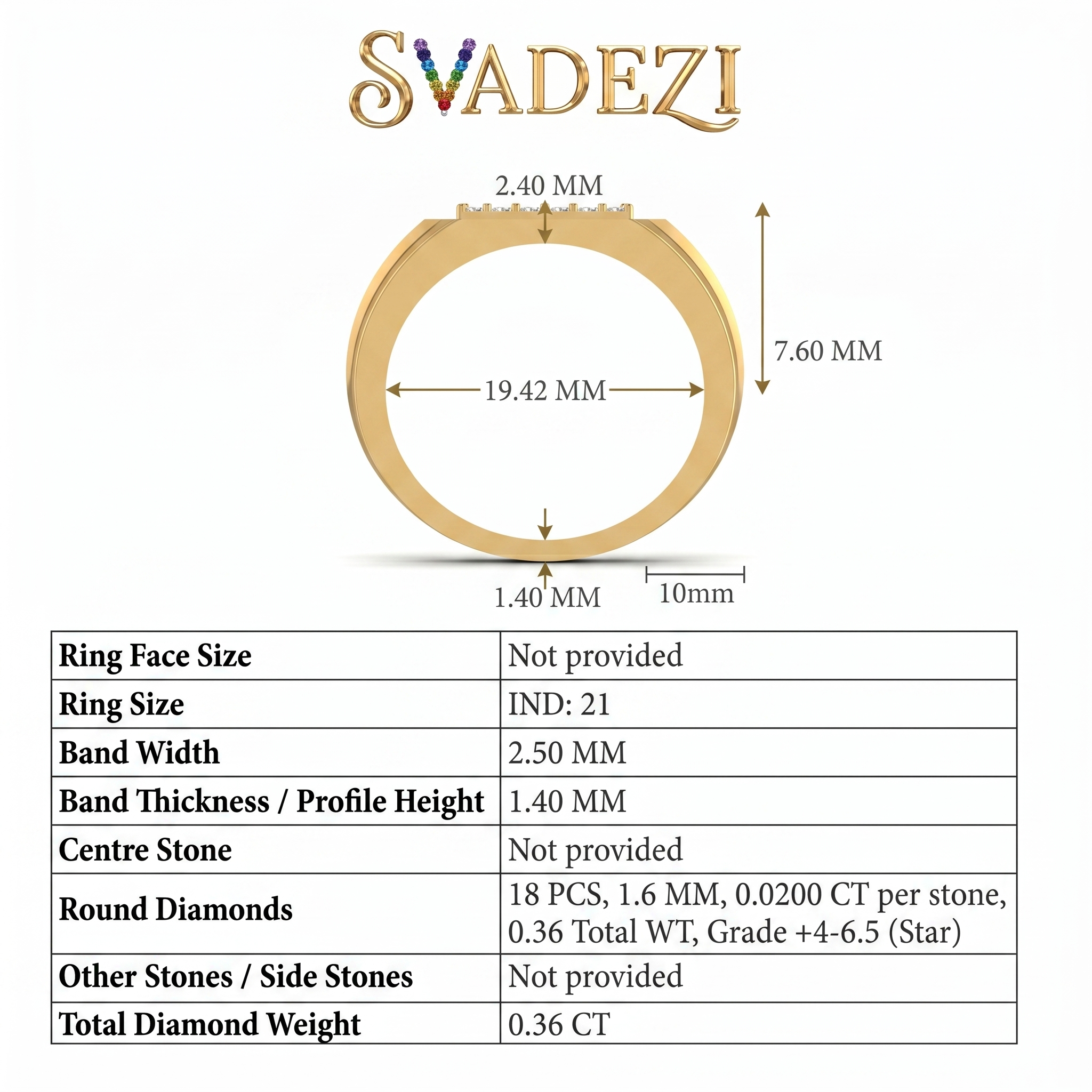 Pristine Reverie Diamond Ring by SVADEZI