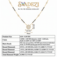 Crowned Brilliance Diamond Mangalsutra by SVADEZI