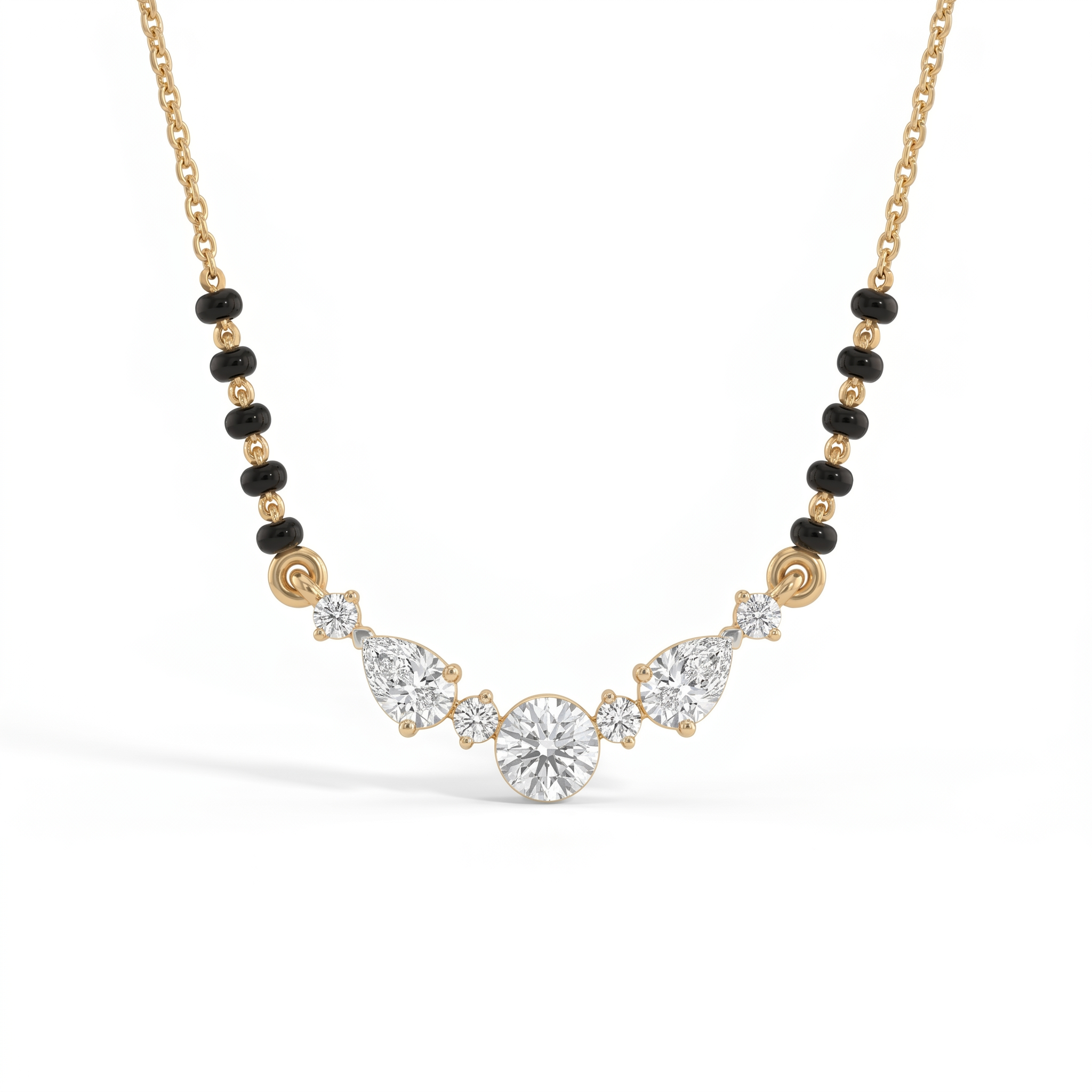 Sublime Embrace Diamond Mangalsutra by SVADEZI - yellow