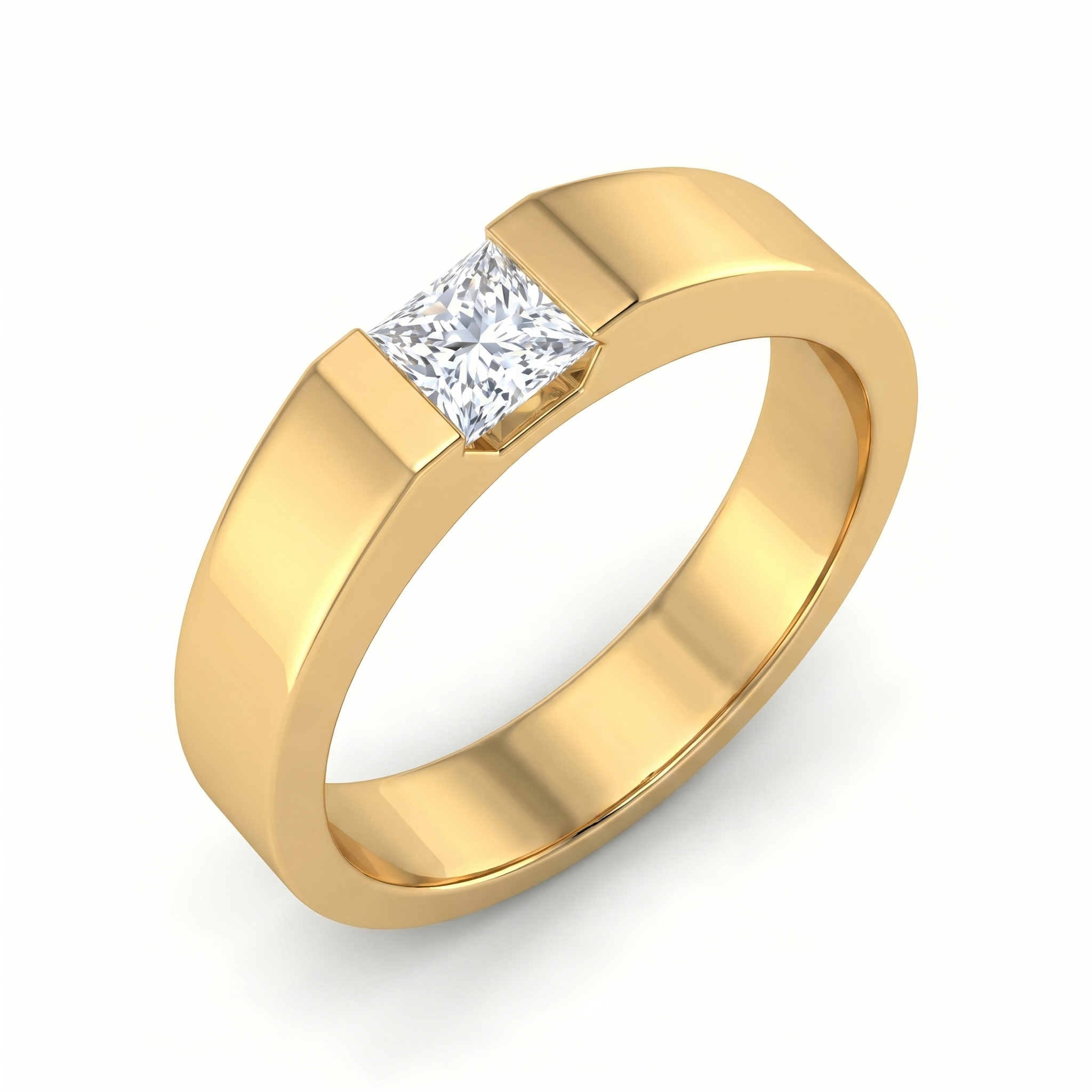 Opulent Splendor Men's Diamond Ring by SVADEZI - yellow