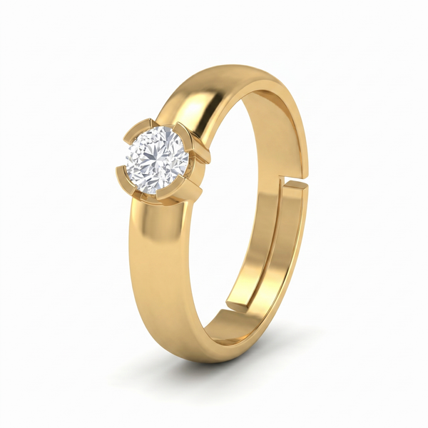Imperial Petal Men's Diamond Ring by SVADEZI - yellow