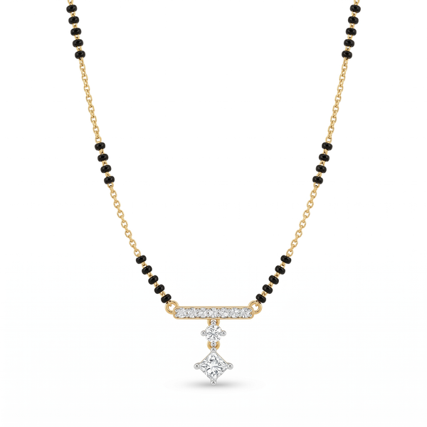 Heavenly Eternity Diamond Mangalsutra by SVADEZI - yellow