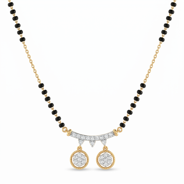 Glistening Spell Diamond Mangalsutra by SVADEZI - yellow