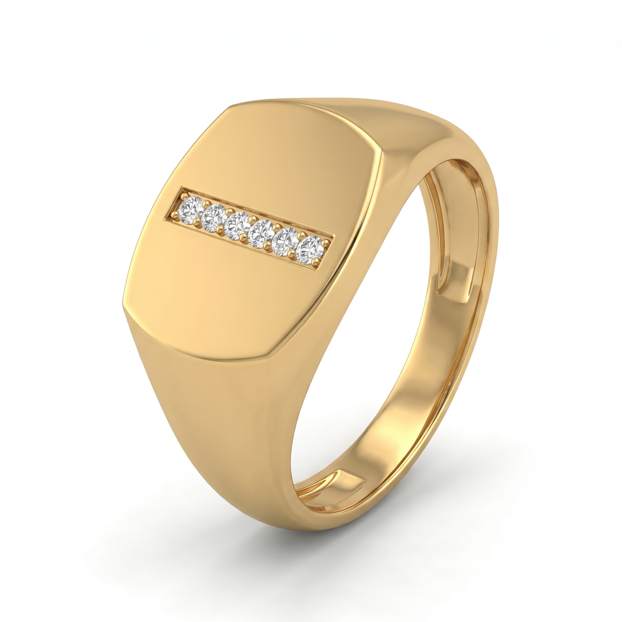 Glowing Star Men's Diamond Ring by SVADEZI - yellow