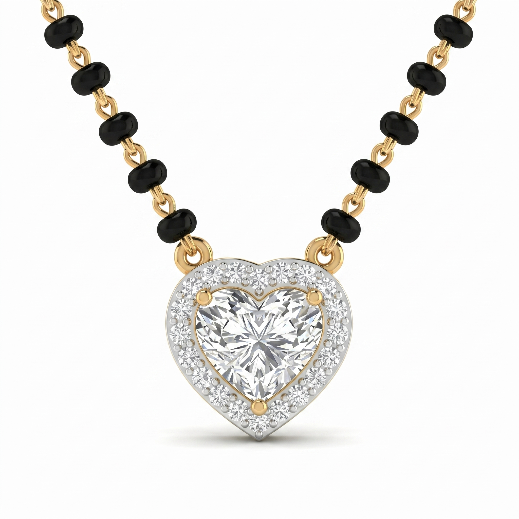 Tender Spell Diamond Mangalsutra by SVADEZI - yellow