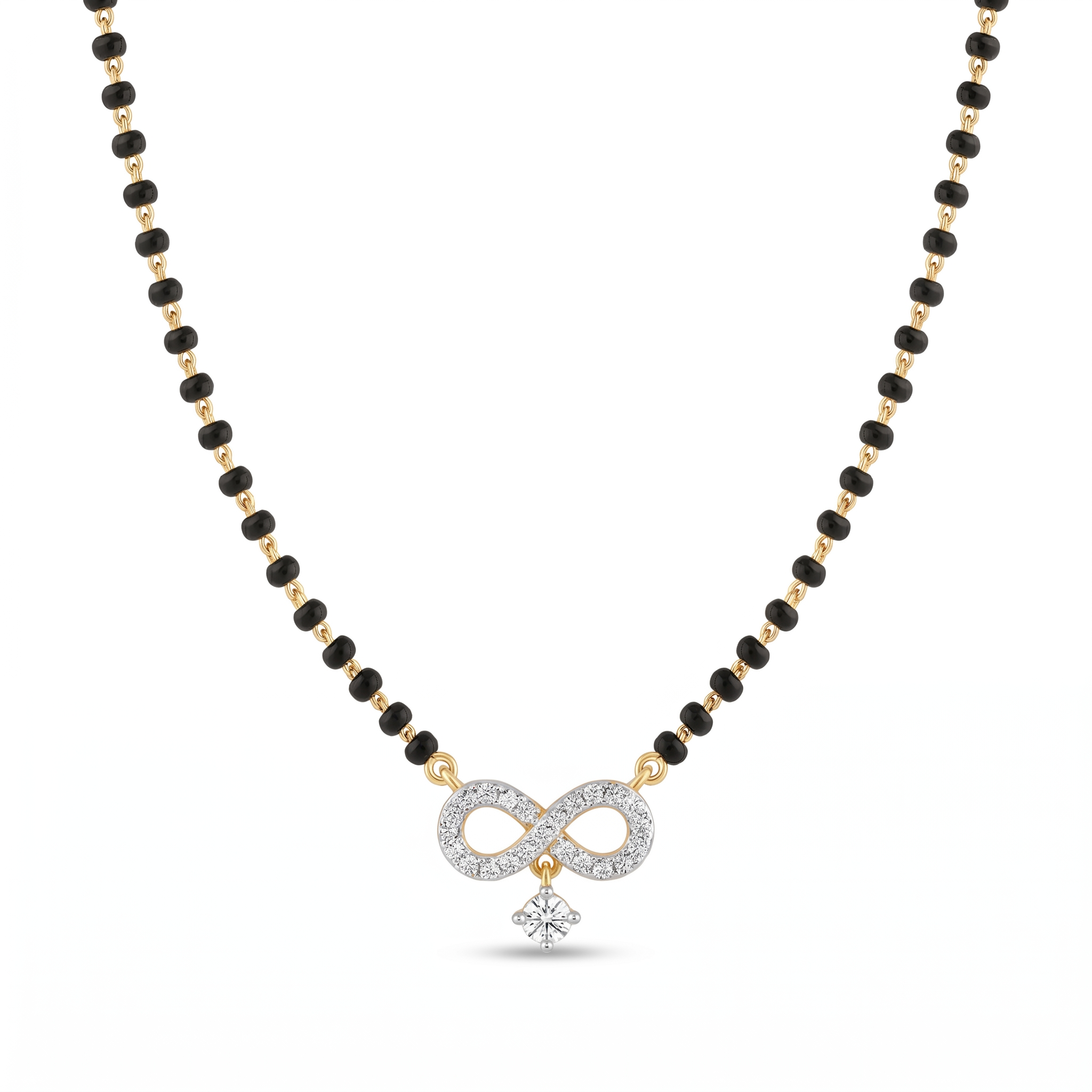 Whispering Promise Diamond Mangalsutra by SVADEZI - yellow