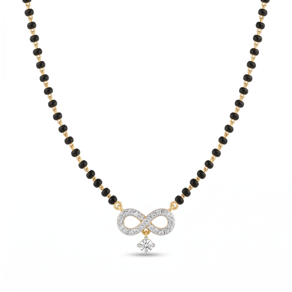 Whispering Promise Diamond Mangalsutra by SVADEZI - yellow