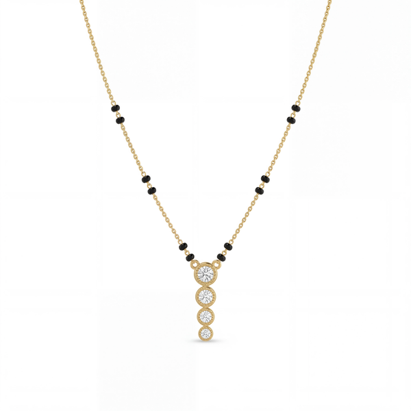 Enthroned Spell Diamond Mangalsutra by SVADEZI - yellow