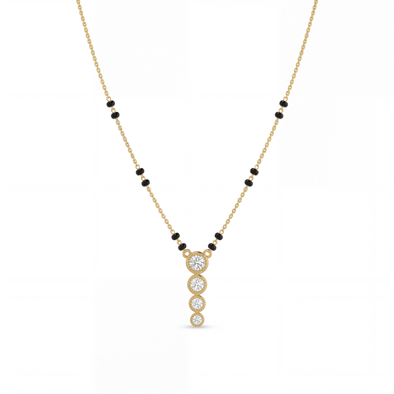 Enthroned Spell Diamond Mangalsutra by SVADEZI