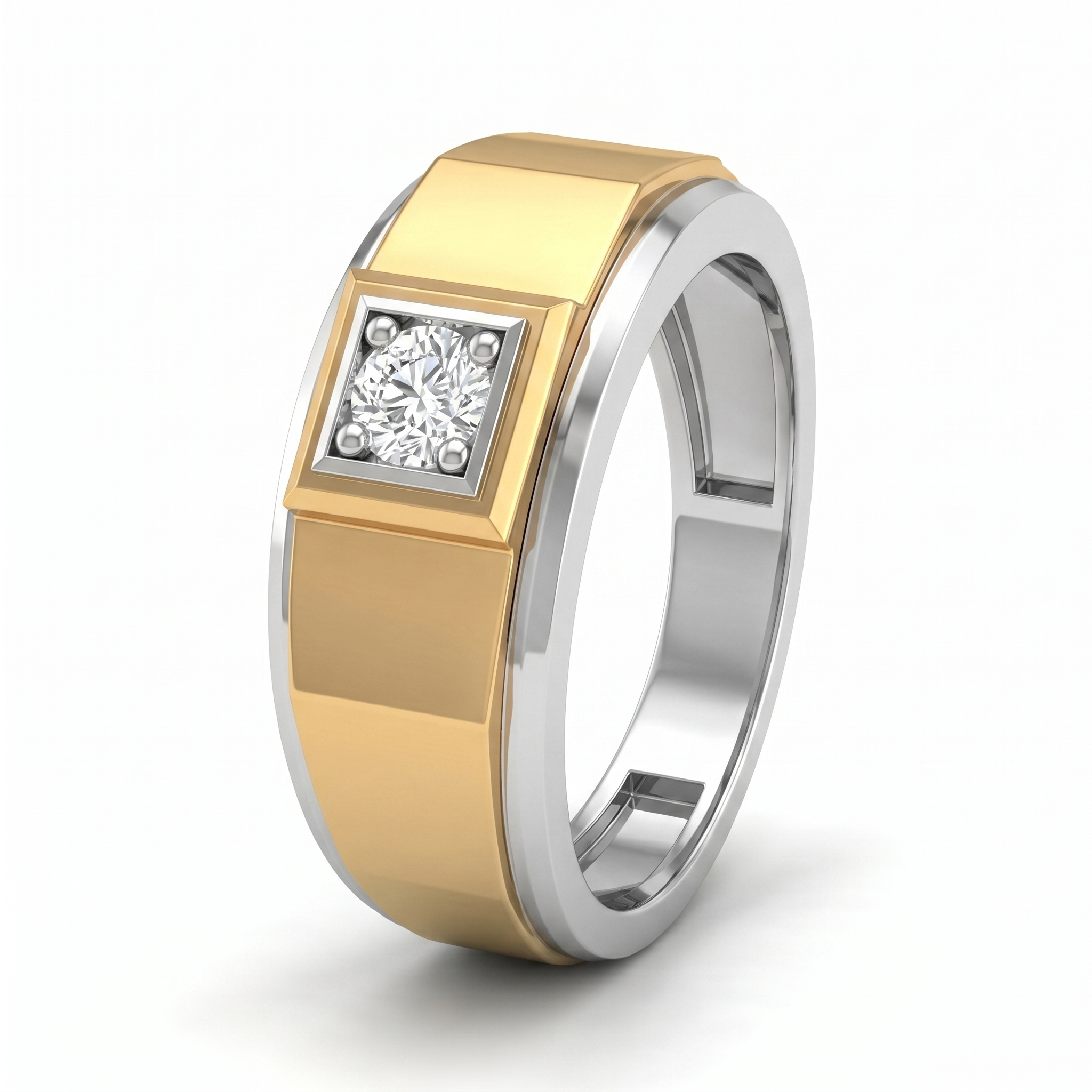 Celestial Splendor Men's Diamond Ring by SVADEZI - yellow