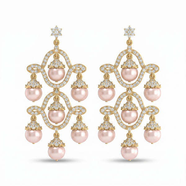 Sacred Brilliance Diamond Earrings by SVADEZI - yellow