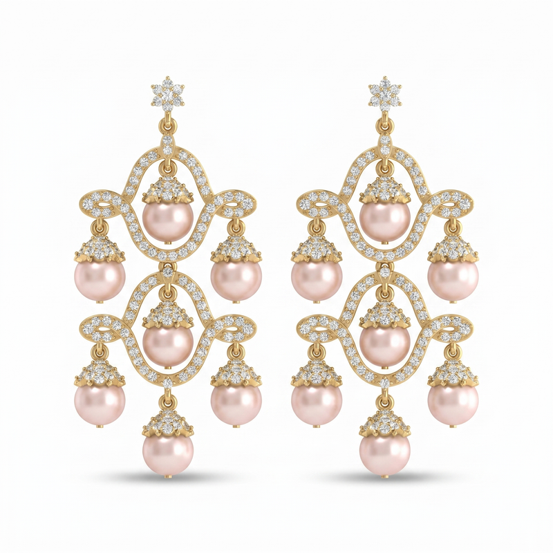 Sacred Brilliance Diamond Earrings by SVADEZI
