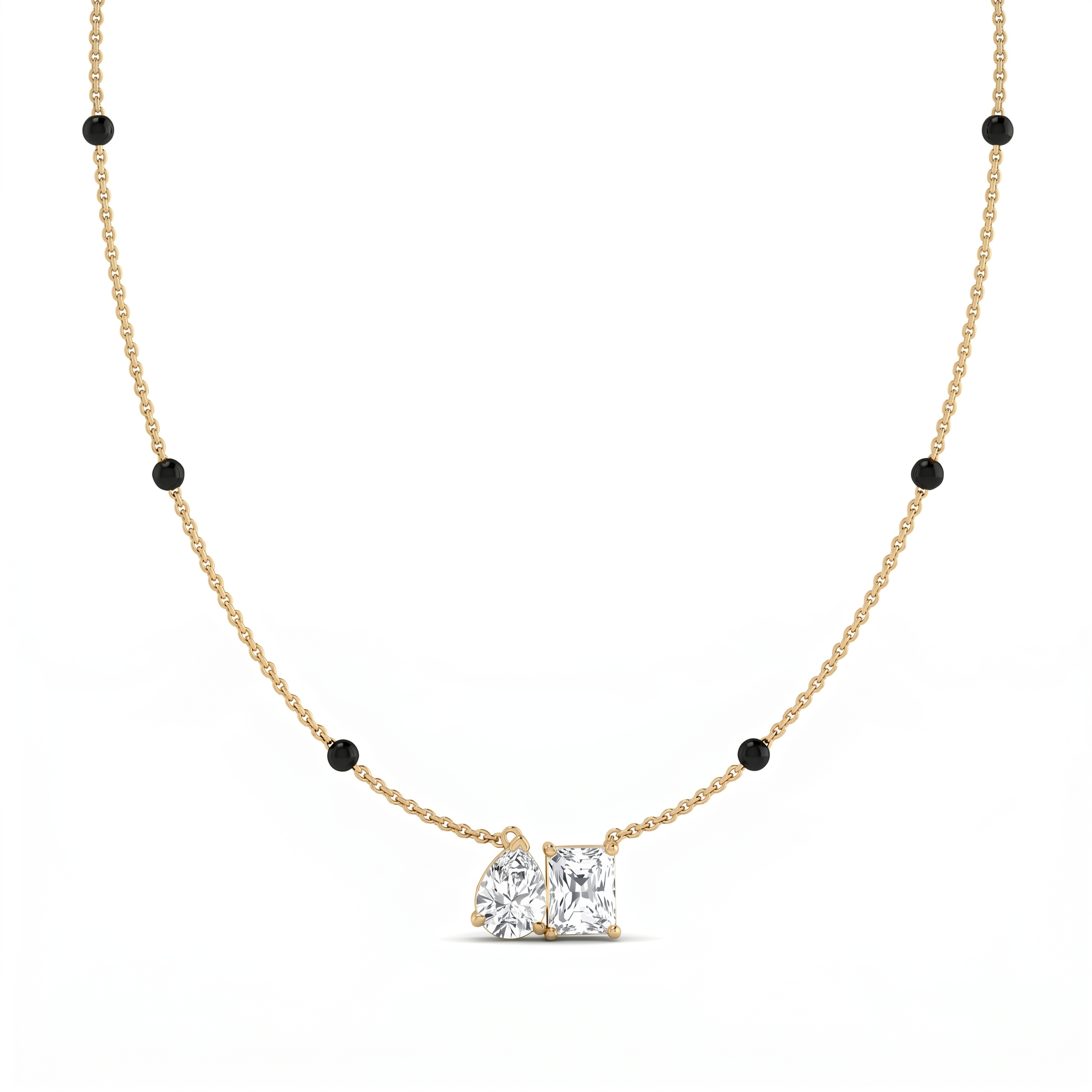 Imperial Bloom Diamond Mangalsutra by SVADEZI - yellow