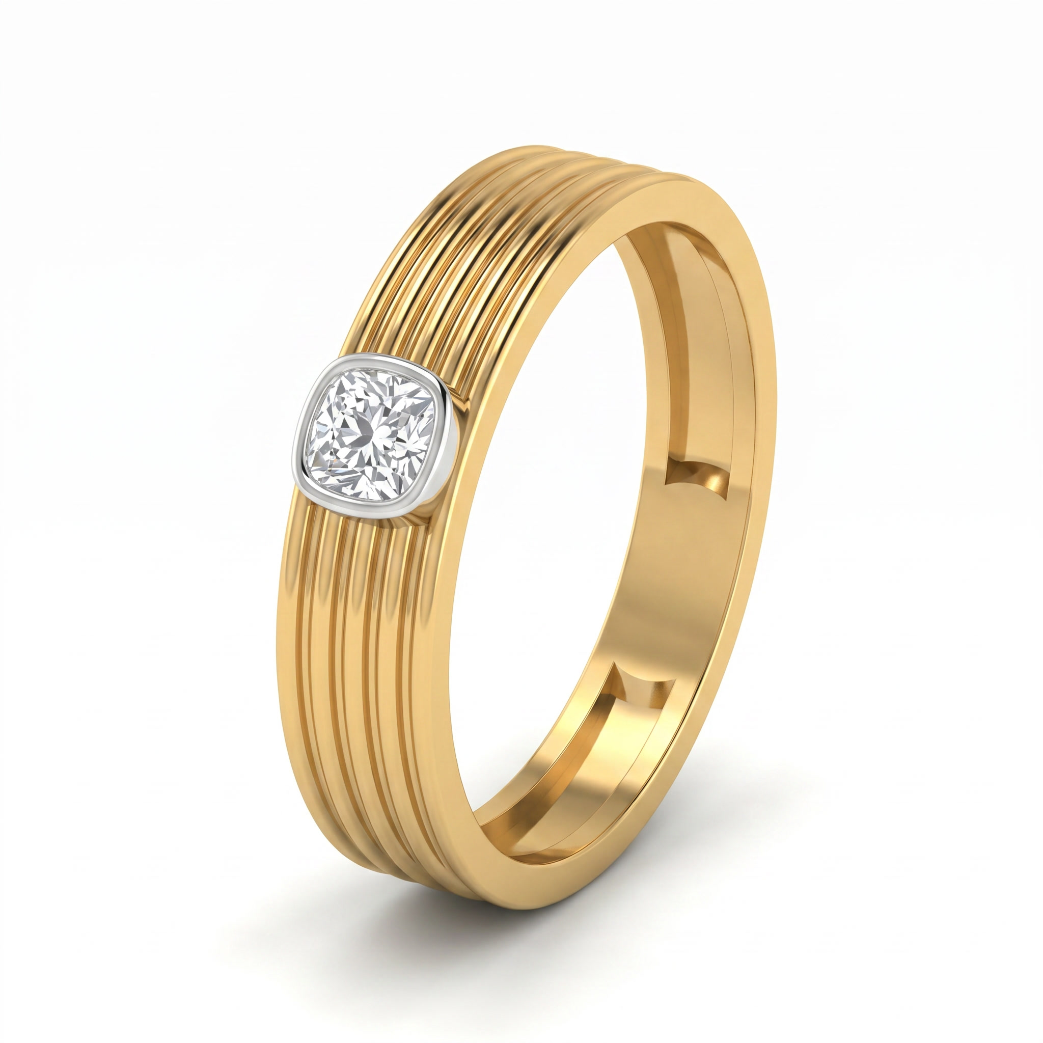 Sovereign Aura Men's Diamond Ring by SVADEZI - yellow