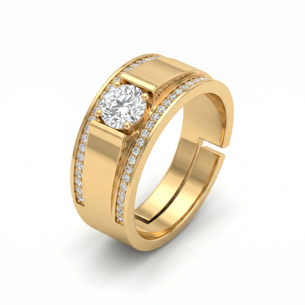 Cascading Star Men's Diamond Ring by SVADEZI - yellow