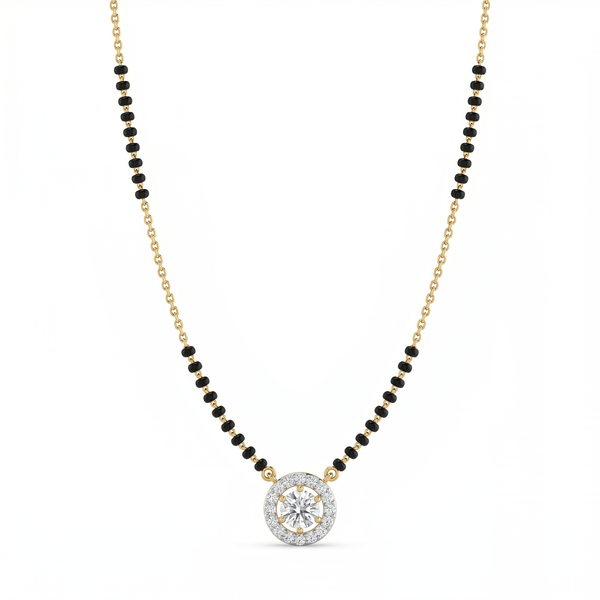Jewelled Enchantment Diamond Mangalsutra by SVADEZI - yellow