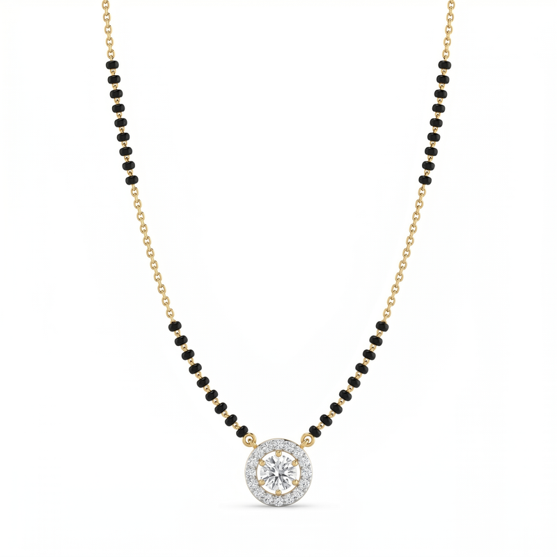 Jewelled Enchantment Diamond Mangalsutra by SVADEZI