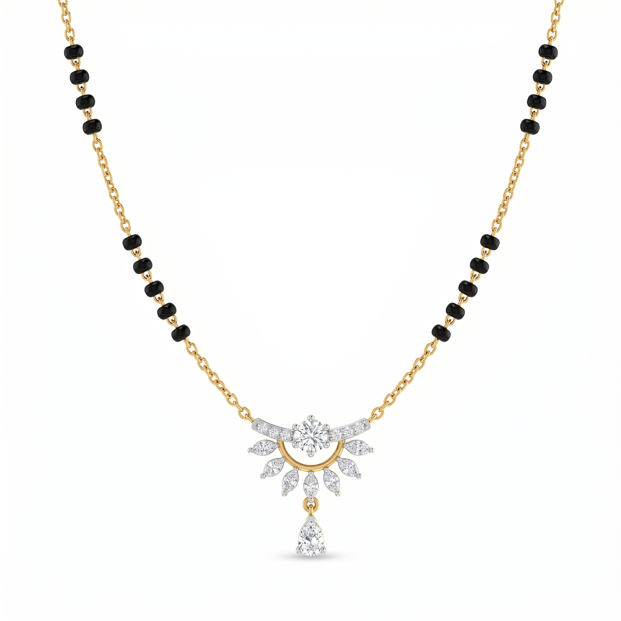 Opulent Dream Diamond Mangalsutra by SVADEZI - yellow