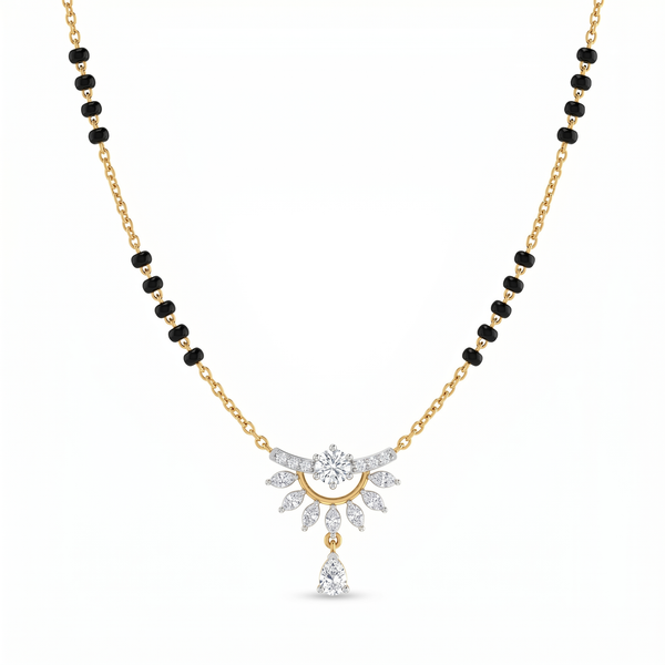 Opulent Dream Diamond Mangalsutra by SVADEZI - yellow