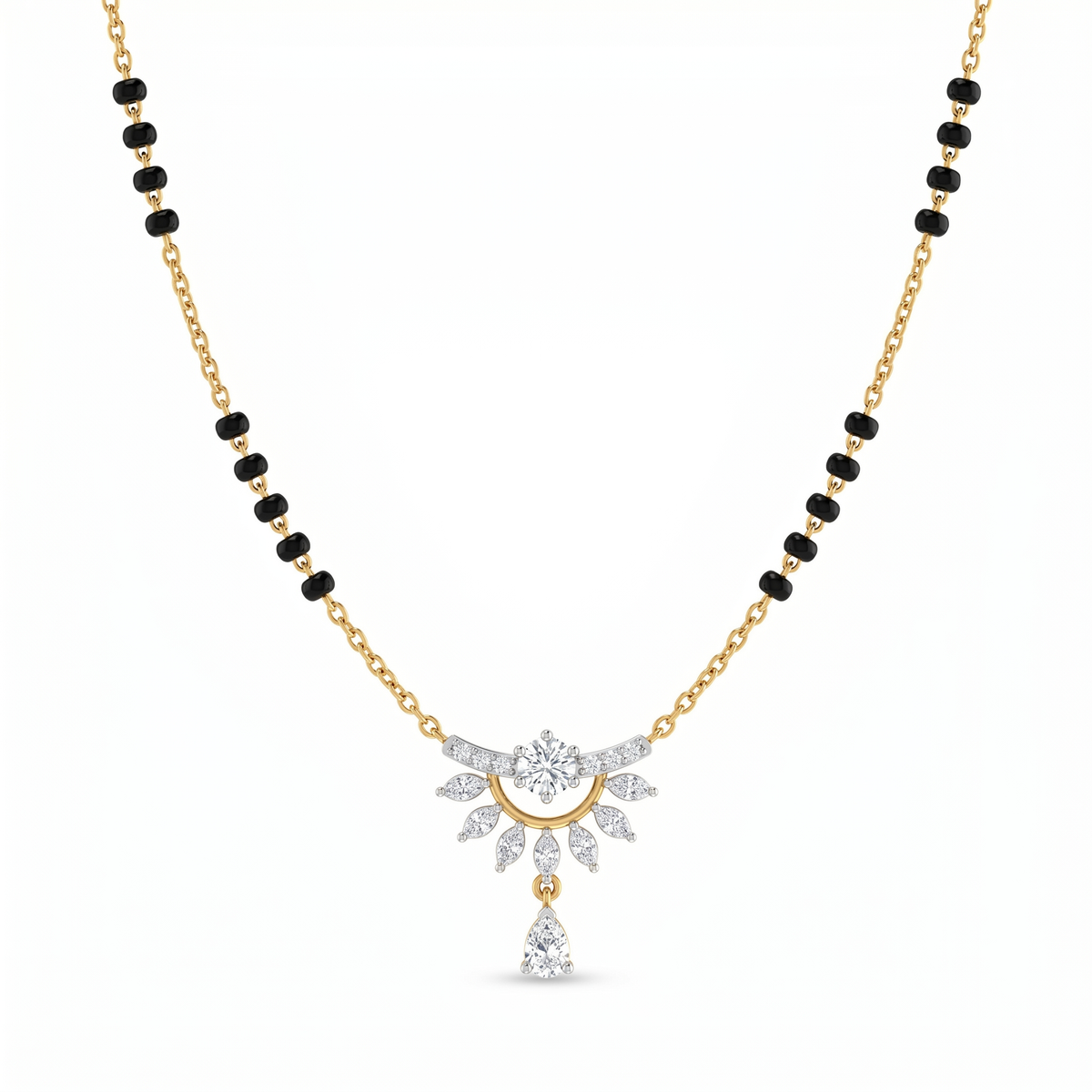 Opulent Dream Diamond Mangalsutra by SVADEZI - yellow