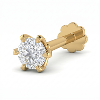 Regal Mystique Diamond Nose Pin by SVADEZI - yellow