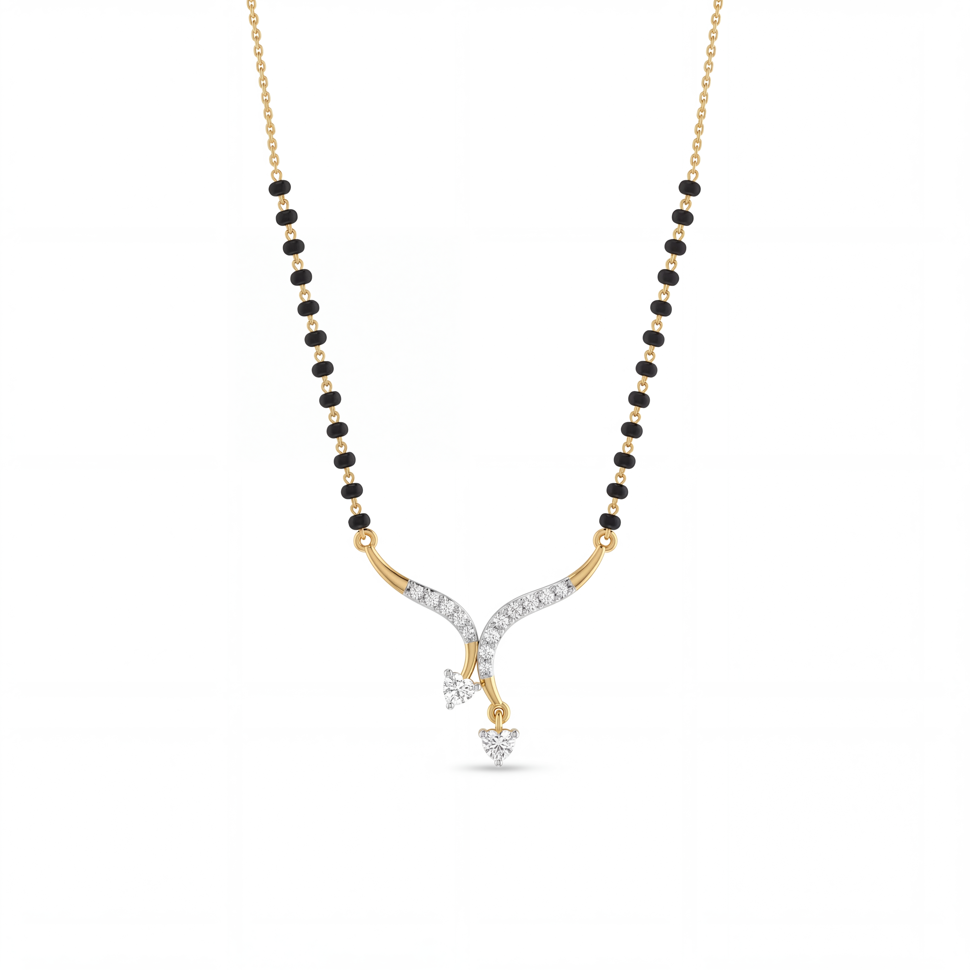 Majestic Elegance Diamond Mangalsutra by SVADEZI - yellow