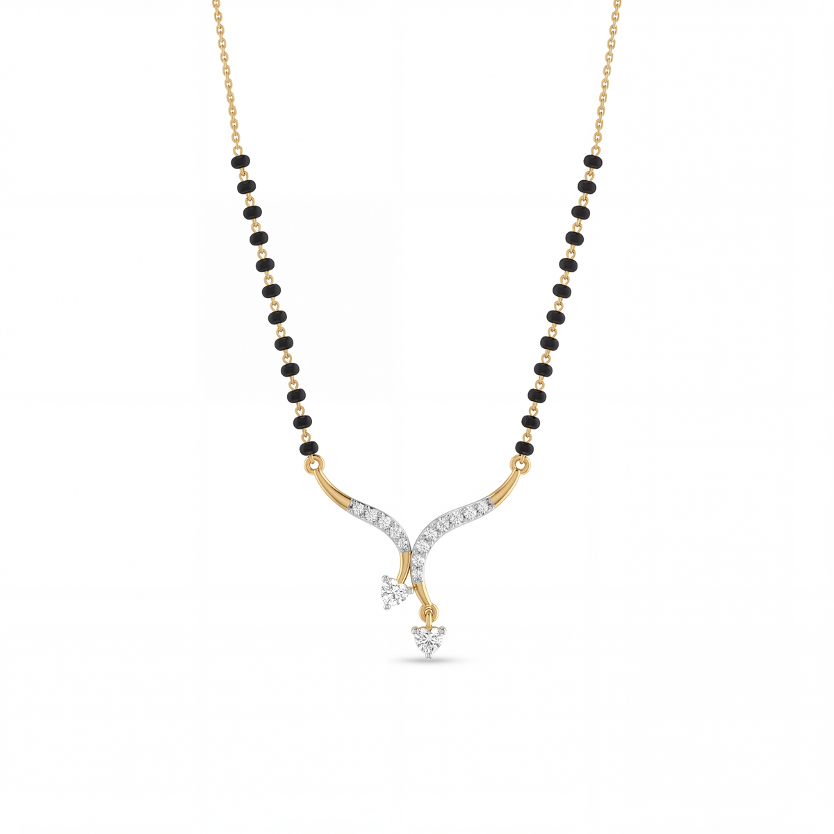 Majestic Elegance Diamond Mangalsutra by SVADEZI - yellow