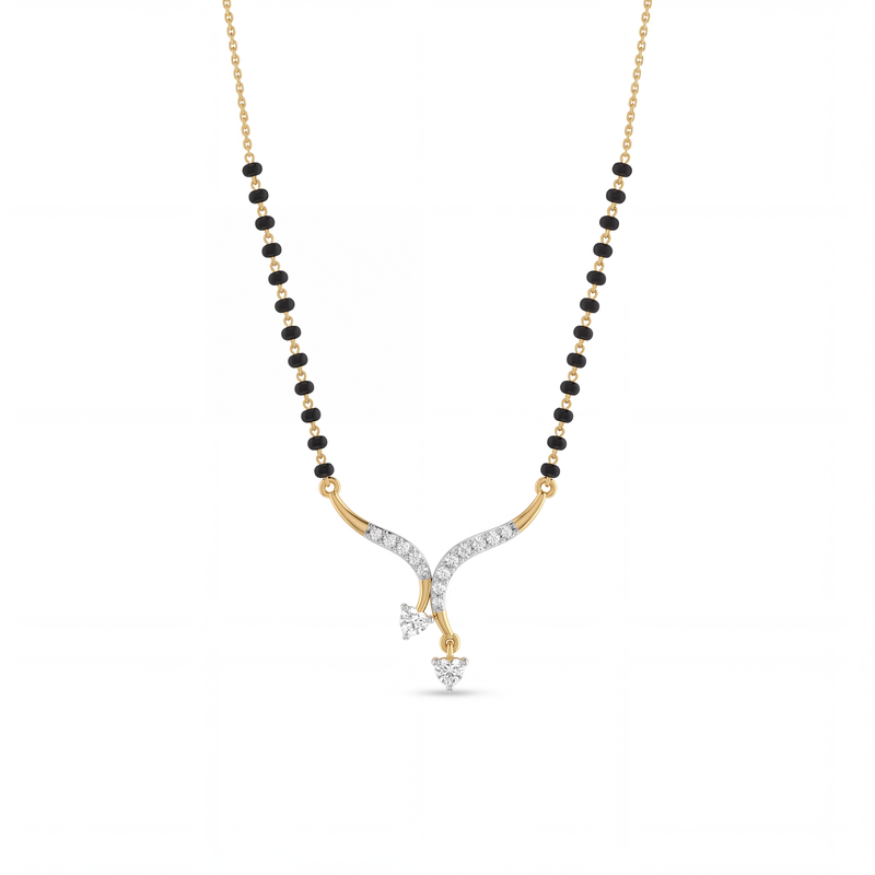 Majestic Elegance Diamond Mangalsutra by SVADEZI