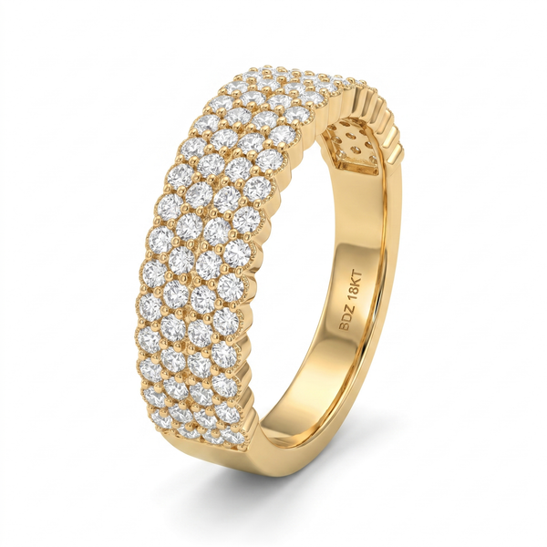 Opulent Halo Diamond Ring by SVADEZI - yellow