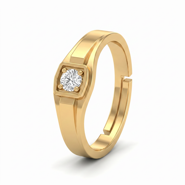 Sovereign Embrace Men's Diamond Ring by SVADEZI - yellow