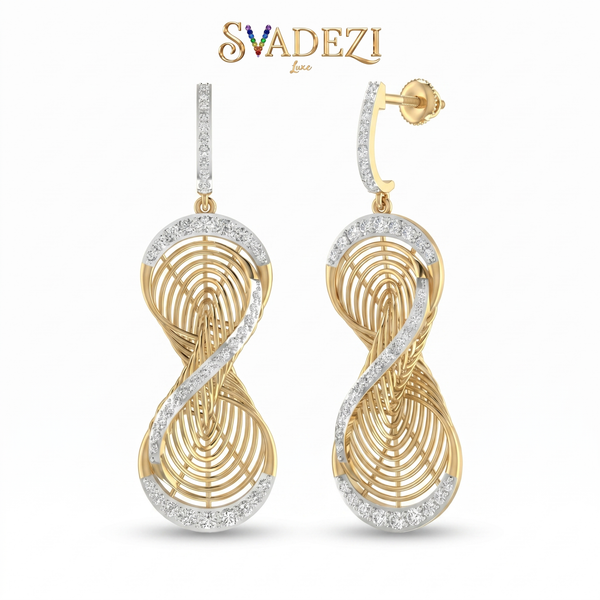 Whispering Mystique Diamond Earrings by SVADEZI - yellow