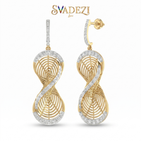 Whispering Mystique Diamond Earrings by SVADEZI - yellow