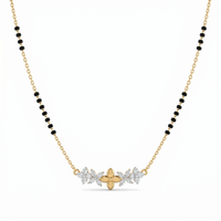 Ornate Embrace Diamond Mangalsutra by SVADEZI - yellow