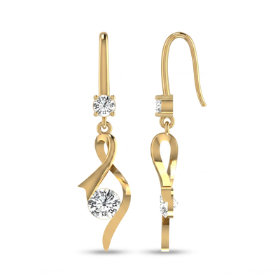 Cascading Radiance Diamond Earrings by SVADEZI