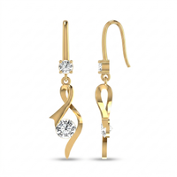 Cascading Radiance Diamond Earrings by SVADEZI - yellow