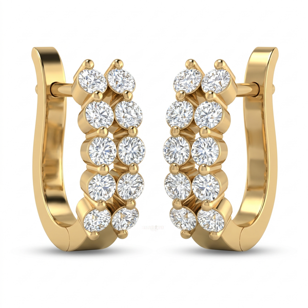 Regal Melody Diamond Earrings by SVADEZI - yellow