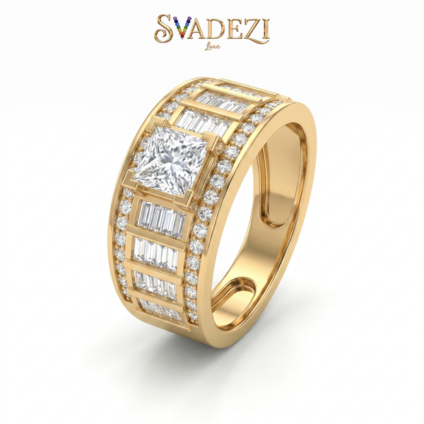 Radiant Melody Diamond Ring by SVADEZI - yellow