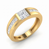 Whispering Bliss Men's Diamond Ring by SVADEZI - yellow