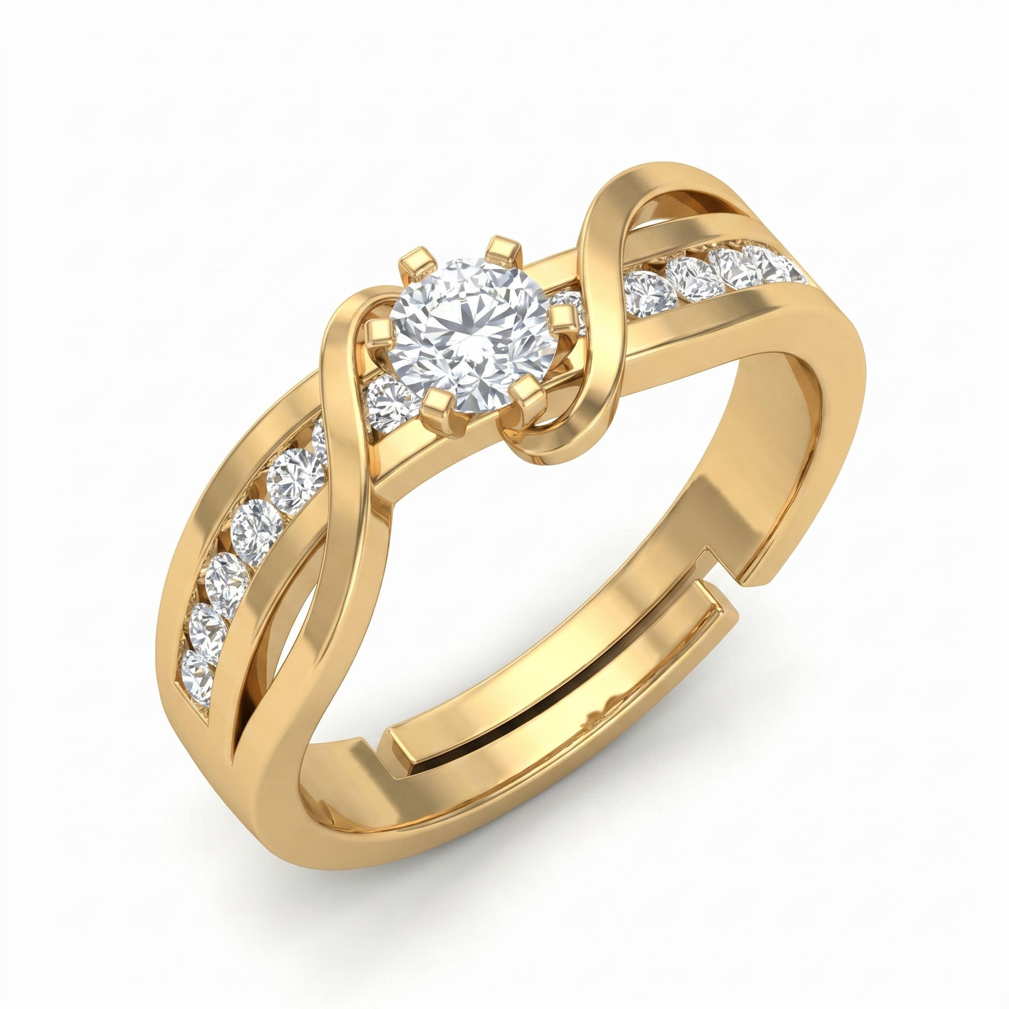 Ornate Reverie Diamond Ring by SVADEZI - yellow