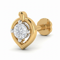 Glowing Sonnet Diamond Nose Pin by SVADEZI - yellow