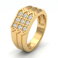 Sovereign Whisper Men's Diamond Ring by SVADEZI - yellow