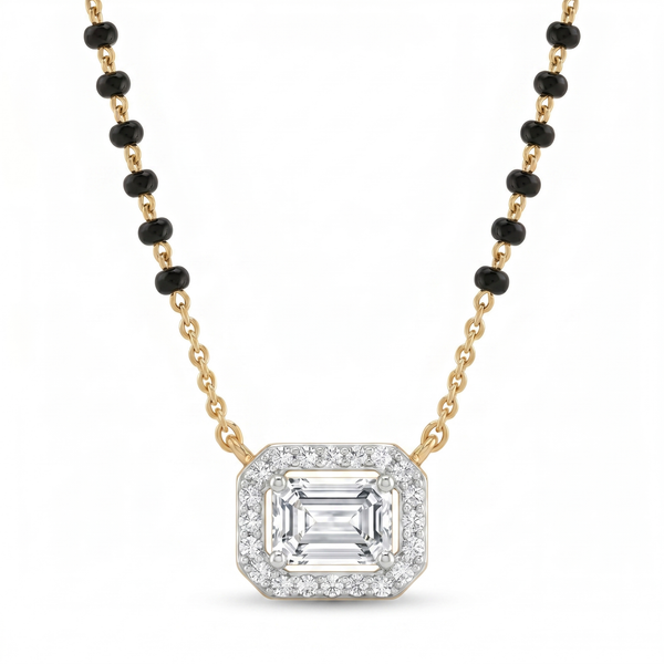 Regal Glow Diamond Mangalsutra by SVADEZI - yellow
