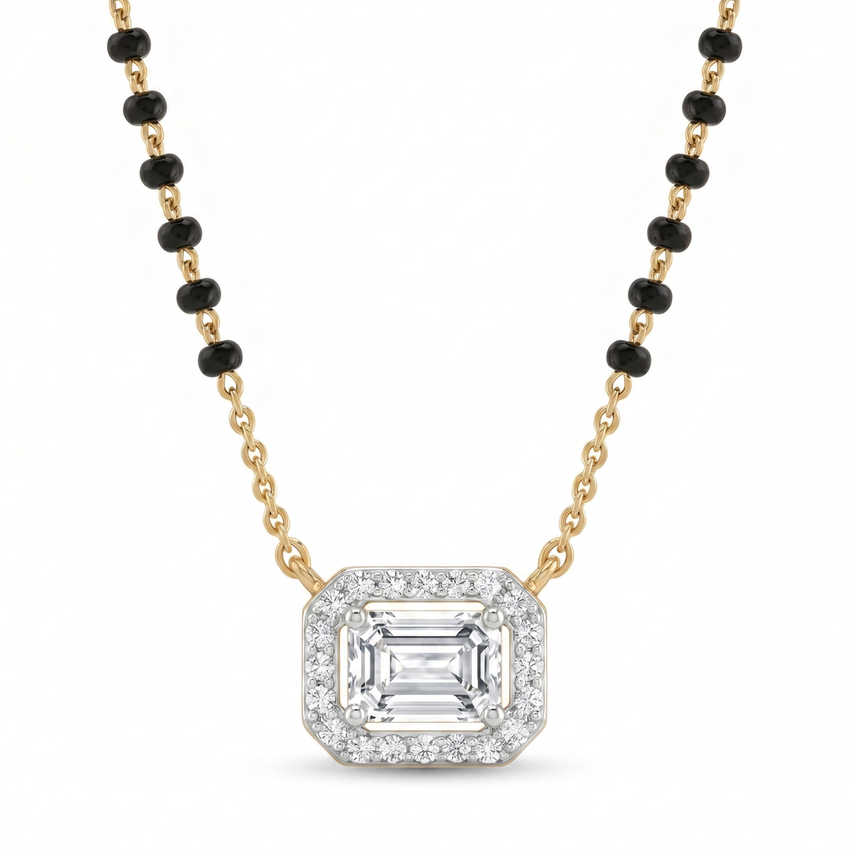 Regal Glow Diamond Mangalsutra by SVADEZI - yellow