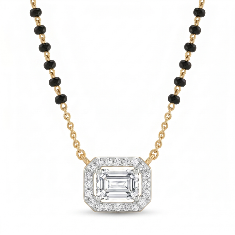 Regal Glow Diamond Mangalsutra by SVADEZI