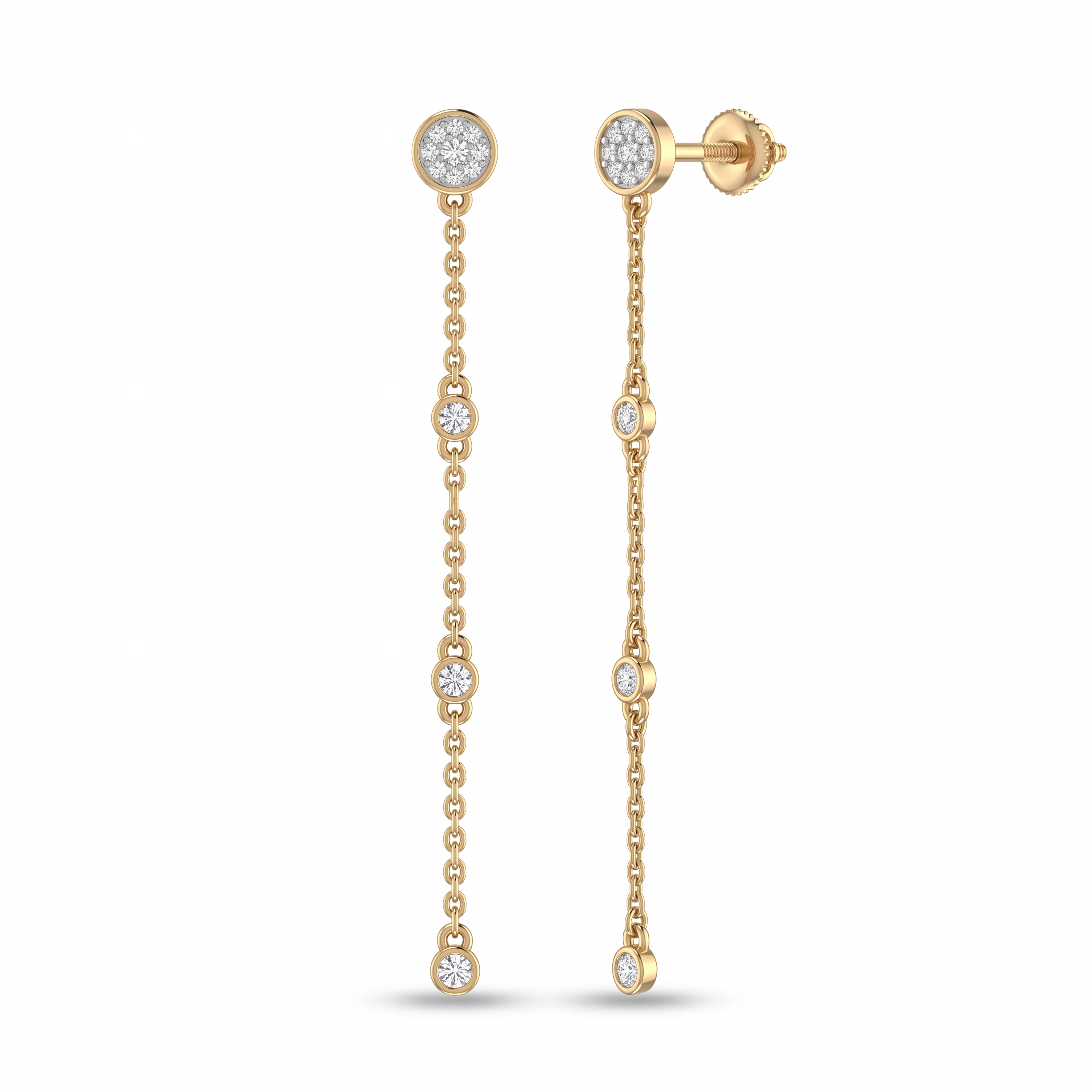 Majestic Sonata Diamond Earrings by SVADEZI - yellow