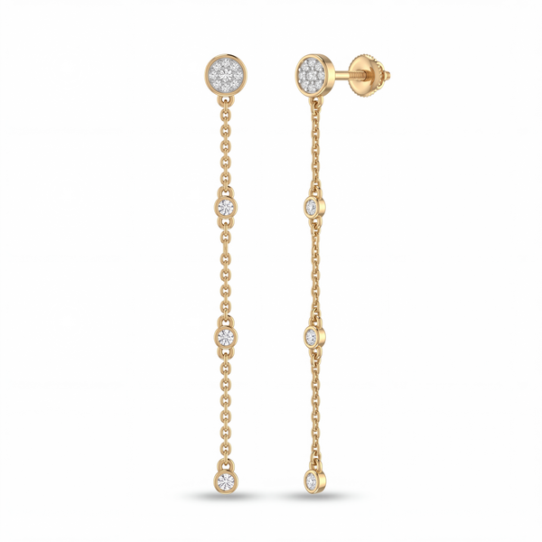 Majestic Sonata Diamond Earrings by SVADEZI - yellow