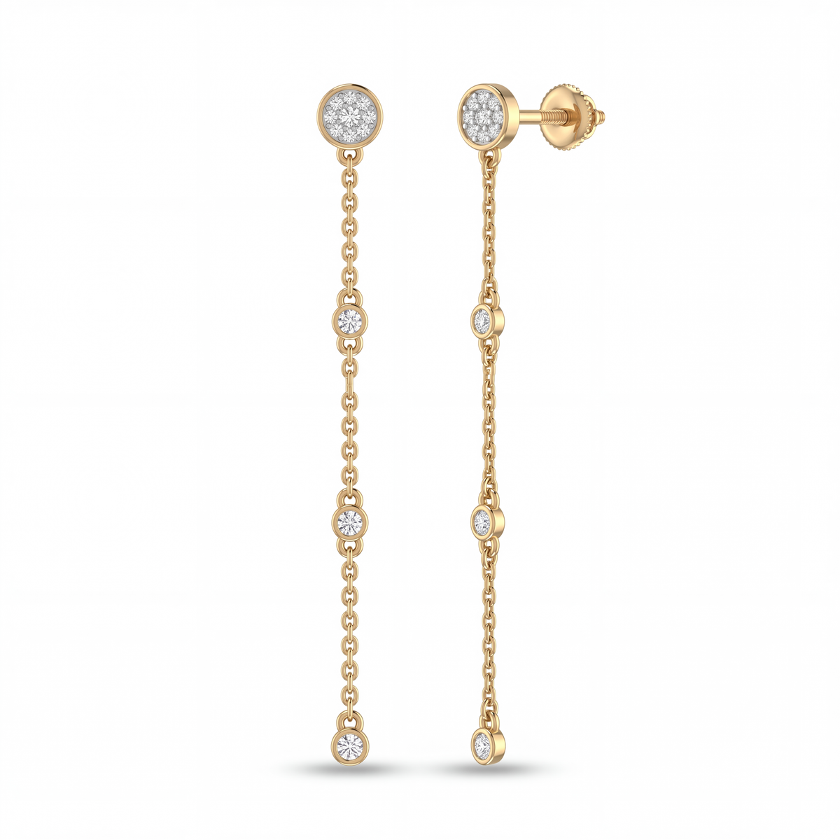Majestic Sonata Diamond Earrings by SVADEZI - yellow