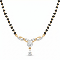 Glowing Mystique Diamond Mangalsutra by SVADEZI - yellow