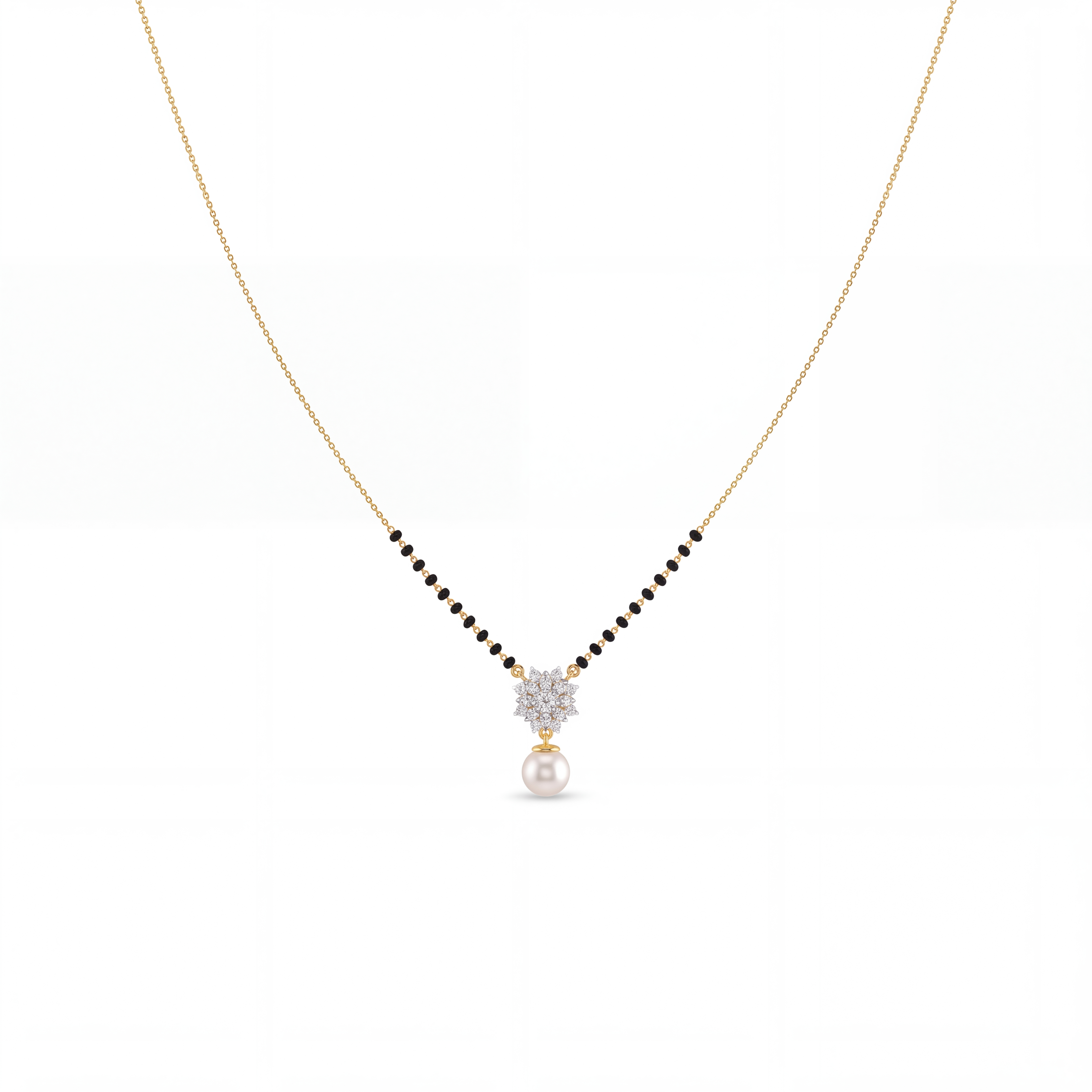 Pristine Brilliance Diamond Mangalsutra by SVADEZI - yellow